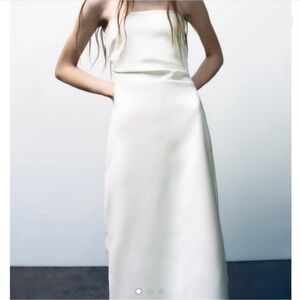 Zara Strapless Ivory Dress - size xS